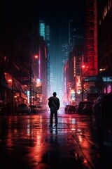 night city. generated AI