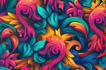 Fototapeta na wymiar colorful abstract background with swirls and swirls