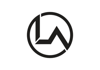 Initial monogram letter LA logo Design vector Template. LA Letter Logo Design. 
