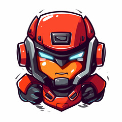 Esport vector logo robot, robot icon, robot head, vector, sticker