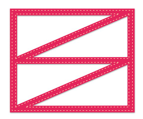 photo frame with stich design for scrapbooking