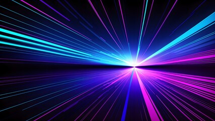 Photo of an abstract background with vibrant purple and blue colors and dynamic lines