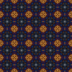 Seamless abstract square pattern. Modern texture - digital art. Fabric abstract kaleidoscope