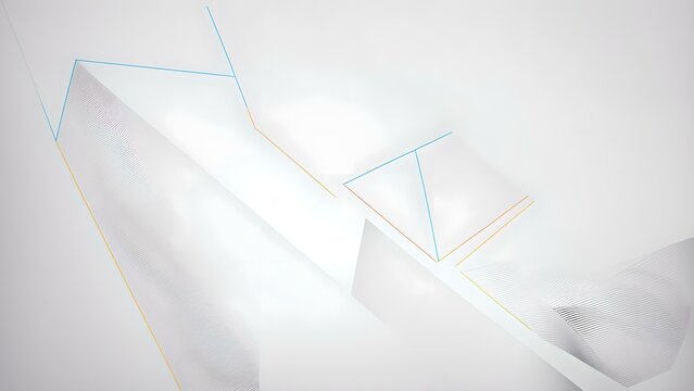 Photo of a minimalist wall with bold blue and yellow stripes