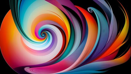 Photo of a vibrant spiral design on an abstract background