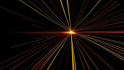 Obraz premium Photo of abstract colorful lines on a black background