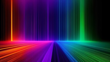 Photo of colorful abstract background with vibrant lines