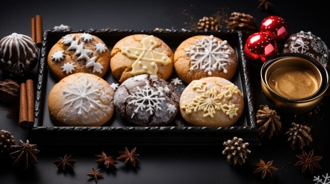 christmas cookies with chocolate