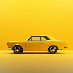 Obraz na płótnie Canvas yellow vintage retro car