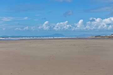 beach and sea in sunny day with blue sky