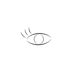 Simple contour of eye logo. 