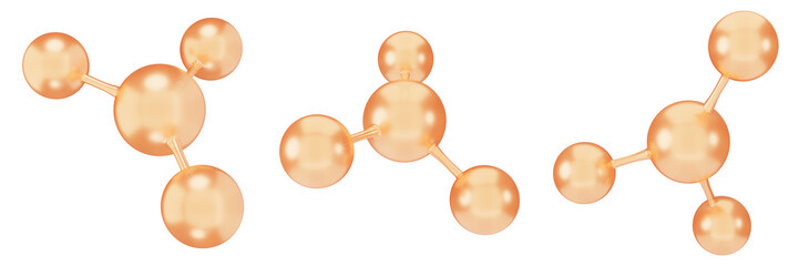 Molecular Structure, 3D render. 3D illustration.