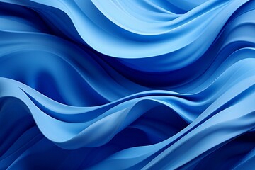 Blue Waves in an Abstract Design. AI