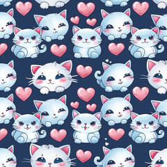Kawaii Cat Pattern