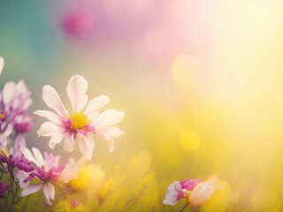 Floral spring concept of fresh spring flowers. ai generative