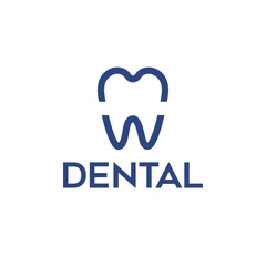 Logo with a tooth.Vector illustration