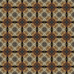 Seamless abstract square pattern. Modern texture - digital art. Fabric abstract kaleidoscope