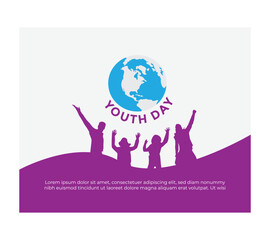 vector background happy international youth day