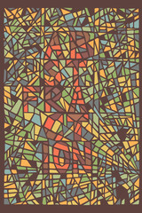 Absfraction  earth tones: abstract shards from stained glass