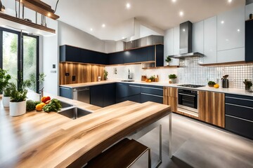 simple modern kitchen interior 