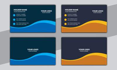 Modern and Simple Business card template design for corporate business