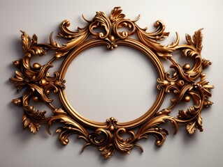 antique gold frame on the wall