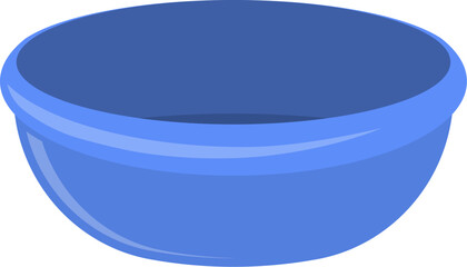 Blue plastic basin icon. Vector illustration. Isolated.	