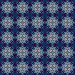 Seamless abstract square pattern. Modern texture - digital art. Fabric abstract kaleidoscope