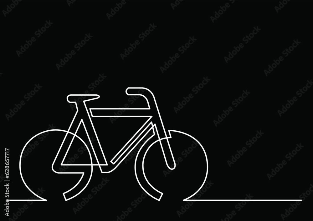 Wall mural continuous line drawing vector illustration with fully editable stroke of isolated object as concept