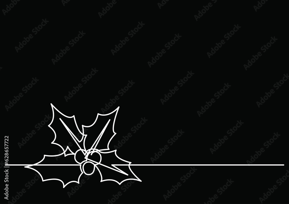 Poster continuous line drawing vector illustration with fully editable stroke of isolated object as concept