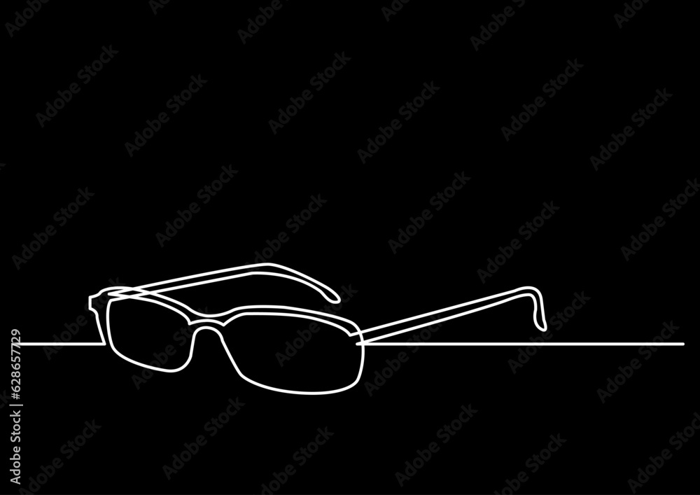 Poster continuous line drawing vector illustration with fully editable stroke of isolated object as concept