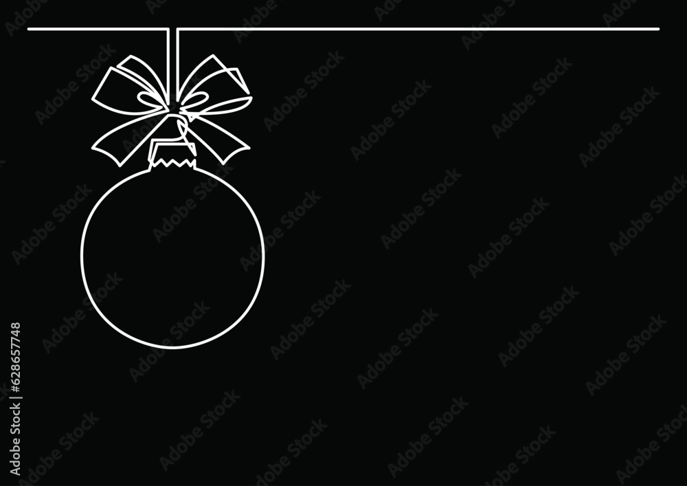 Poster continuous line drawing vector illustration with fully editable stroke of isolated object as concept