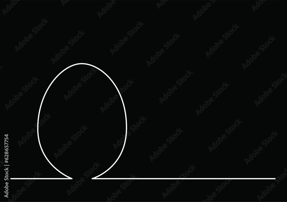 Poster continuous line drawing vector illustration with fully editable stroke of isolated object as concept