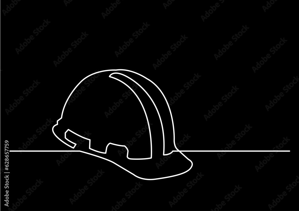 Poster continuous line drawing vector illustration with fully editable stroke of isolated object as concept