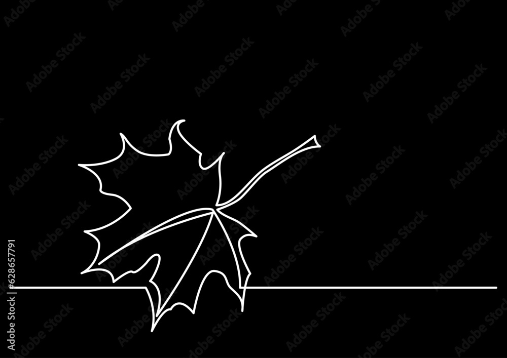 Poster continuous line drawing vector illustration with fully editable stroke of isolated object as concept
