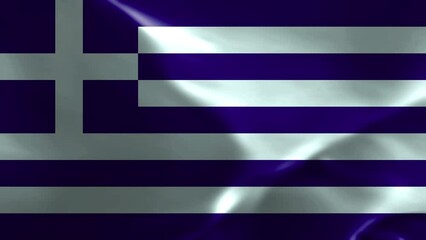 waving fabric texture flag of Greece satin animation