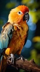 Fototapeta premium red and yellow macaw