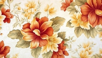 floral pattern background in fabric use style