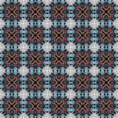 Seamless abstract square pattern. Modern texture - digital art. Fabric abstract kaleidoscope