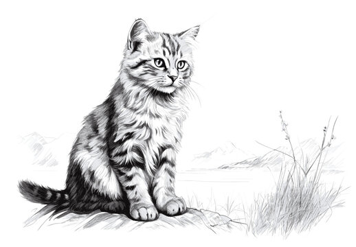 13,972 Cat Drawing Realistic Royalty-Free Photos and Stock Images |  Shutterstock