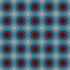 Seamless abstract square pattern. Modern texture - digital art. Fabric abstract kaleidoscope