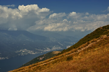 panorama of Alpe Giumello in the province of Lecco.