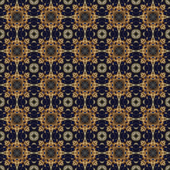 Seamless abstract square pattern. Modern texture - digital art. Fabric abstract kaleidoscope