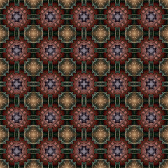 Seamless abstract square pattern. Modern texture - digital art. Fabric abstract kaleidoscope