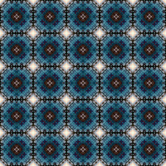 Seamless abstract square pattern. Modern texture - digital art. Fabric abstract kaleidoscope