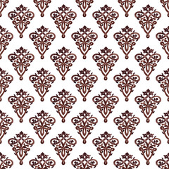 Watercolor seamless pattern with Celtic elements