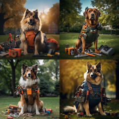collage of puppies