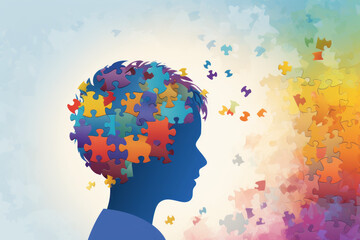 World autism awareness day concept. Generated ai
