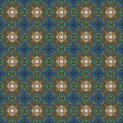 Seamless abstract square pattern. Modern texture - digital art. Fabric abstract kaleidoscope