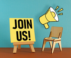 Join Us Now is shown using the text. We are hiring